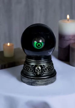 Crystal Ball With Blinking Evil Eye Halloween Decoration