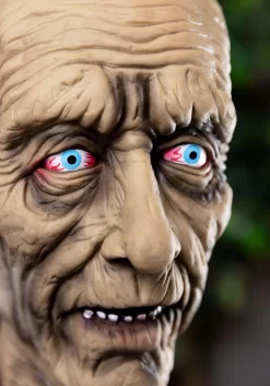 Decapitated Old Man Head Halloween Decoration -Halloween Decoration Store decapitated old man head alt 2