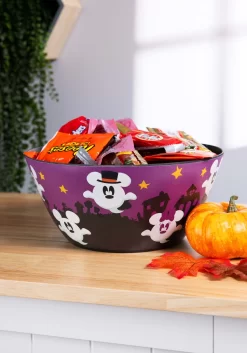 Disney Mickey Ghost Black Bamboo Tossed Salad Bowl