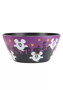 Disney Mickey Ghost Black Bamboo Tossed Salad Bowl -Halloween Decoration Store dis mickey tossed ghost black bamboo salad bowl alt 2