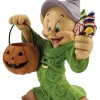 Jim Shore Dopey Disney Halloween With Pumpkin Statue