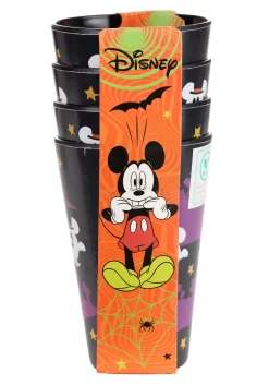 Disney Mickey Mouse Ghost Black Bamboo Tumblers 4 Piece Set -Halloween Decoration Store disney mickeyghost black bamboo tumblers 4 piece s alt 2