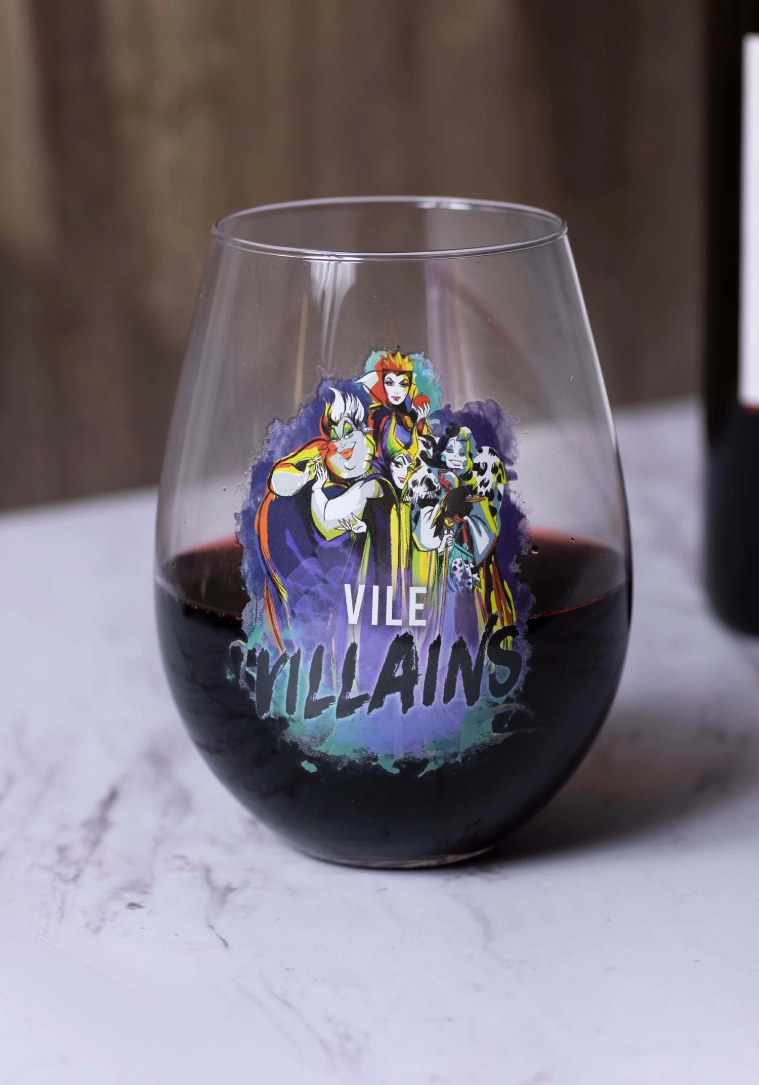 Disney 33.5 Ounce Vile Villains Tear Drop Oversized Glass 3 Disney 33.5 Ounce Vile Villains Tear Drop Oversized Glass - Image 3