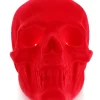 Flocked Velvet Light Up Skull Halloween Decoration