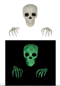 Glow In The Dark Thru The Wall Skeleton Halloween Decoration