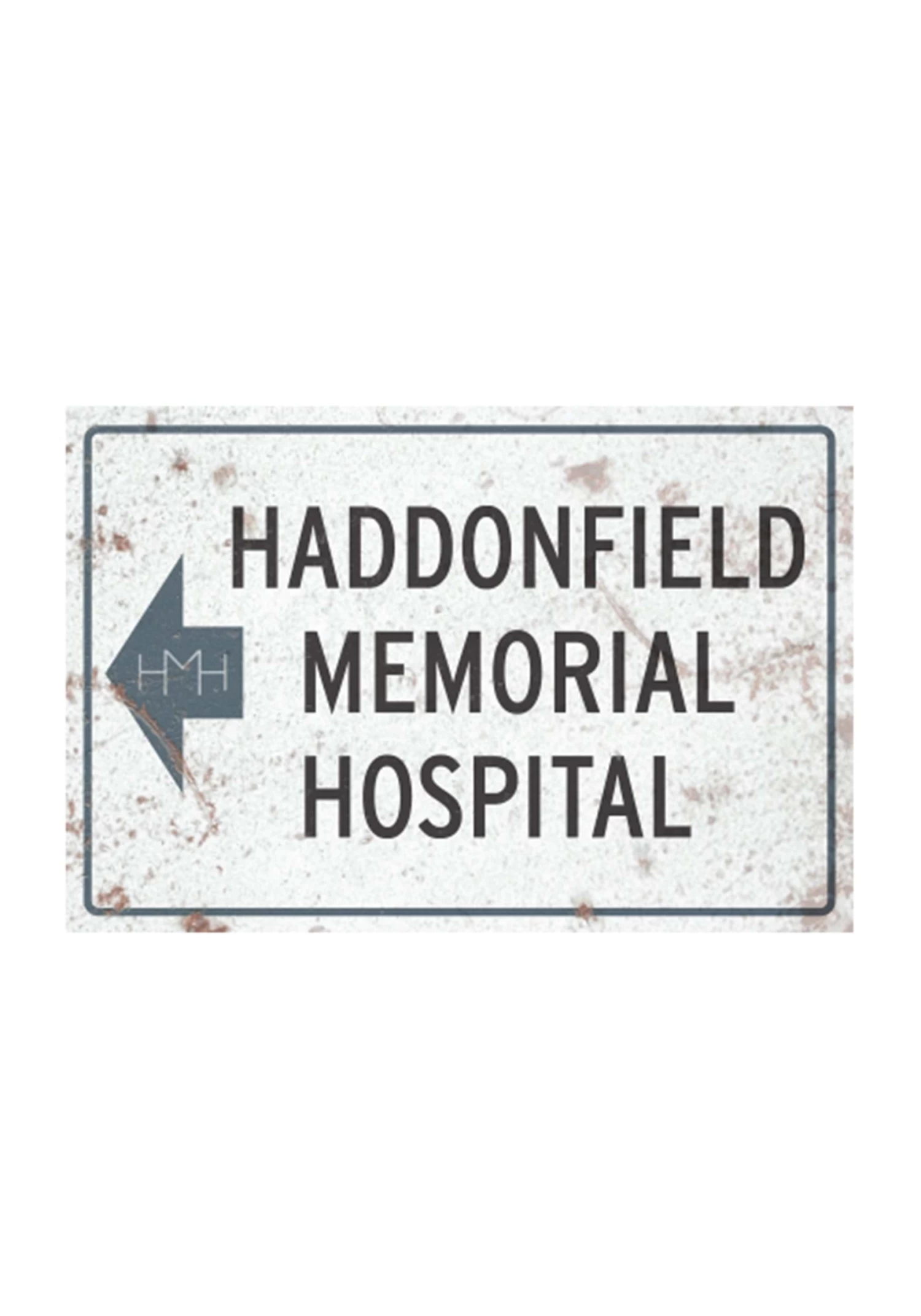 TRICK OR TREAT STUDIOS Haddonfield Memorial Hospital Metal Sign From Halloween 2 1 TRICK OR TREAT STUDIOS Haddonfield Memorial Hospital Metal Sign From Halloween 2