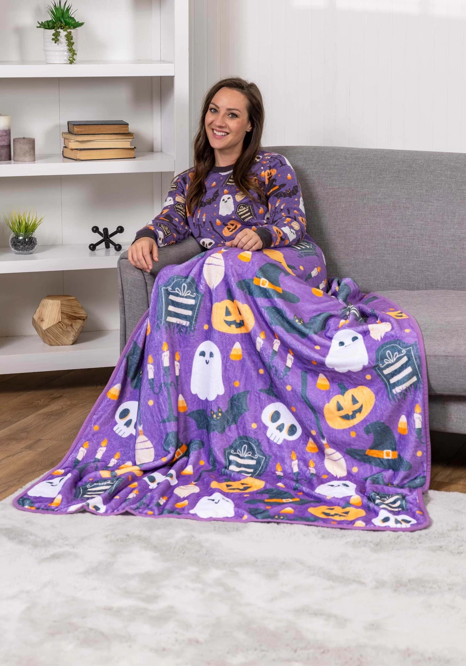 Halloween Mischief Comfy Throw Blanket 2 Halloween Mischief Comfy Throw Blanket - Image 2