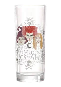 Hocus Pocus Glitter Glass Tumbler Set 8 Hocus Pocus Glitter Glass Tumbler Set -Halloween Decoration Store hocus pocus glitter glass tumbler set alt 2