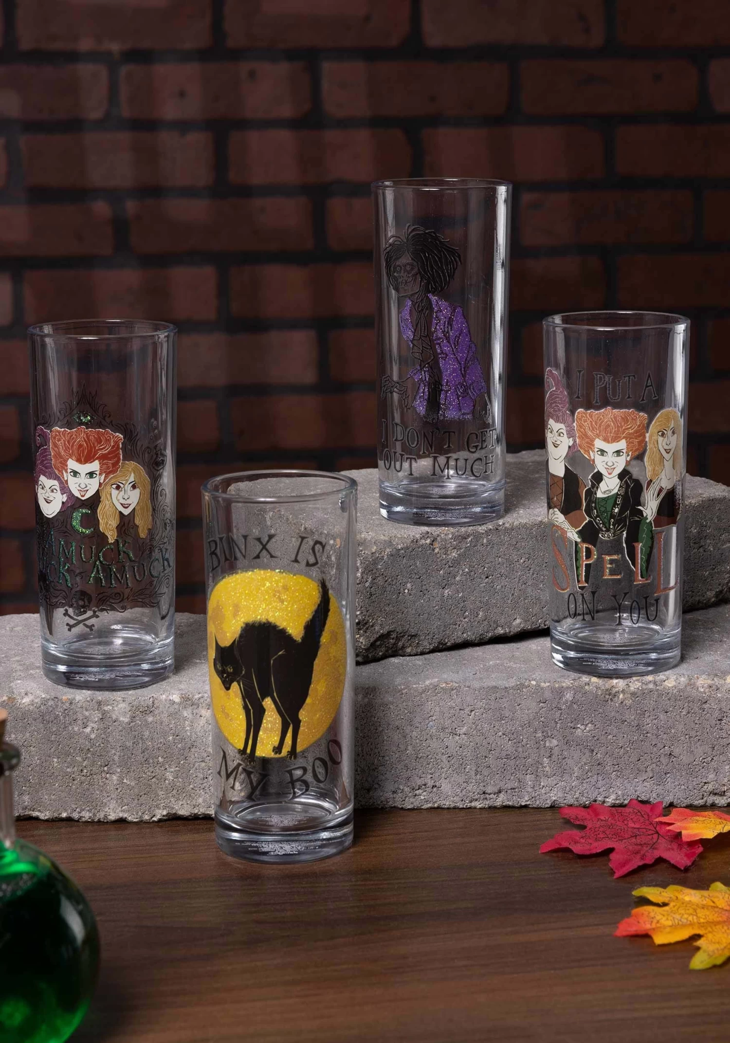 Hocus Pocus Glitter Glass Tumbler Set 6 Hocus Pocus Glitter Glass Tumbler Set - Image 6
