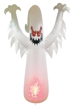 Halloween Decoration Store 15 Inflatable 8ft Ghost On Fire Decoration
