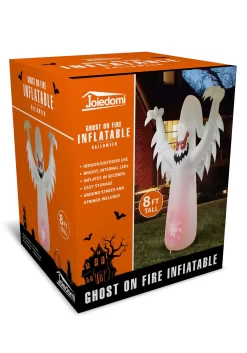 Inflatable 8ft Ghost On Fire Decoration -Halloween Decoration Store inflatable 8ft ghost on fire alt 3