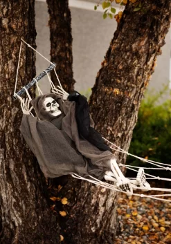 Fun World Lazy Bones Hammock Reaper Halloween Decoration