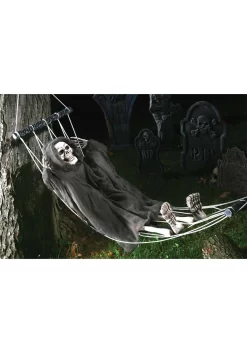 Fun World Lazy Bones Hammock Reaper Halloween Decoration -Halloween Decoration Store lazy bones 64 hammock reaper alt 2