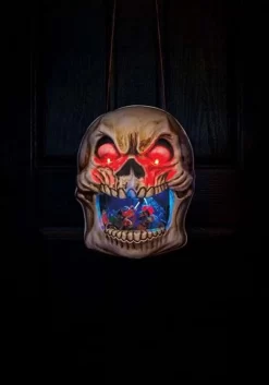 Fun World Scary Light Up Skull Door Candy Bowl