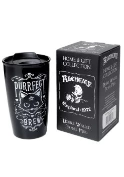 Purrfect Brew Double Walled Travel Mug