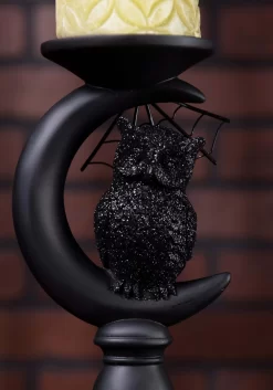 Set Of 3 Halloween Matte Black Candleholders Decoration 9 Set Of 3 Halloween Matte Black Candleholders Decoration -Halloween Decoration Store set of 3 matte black halloween candleholders alt 4