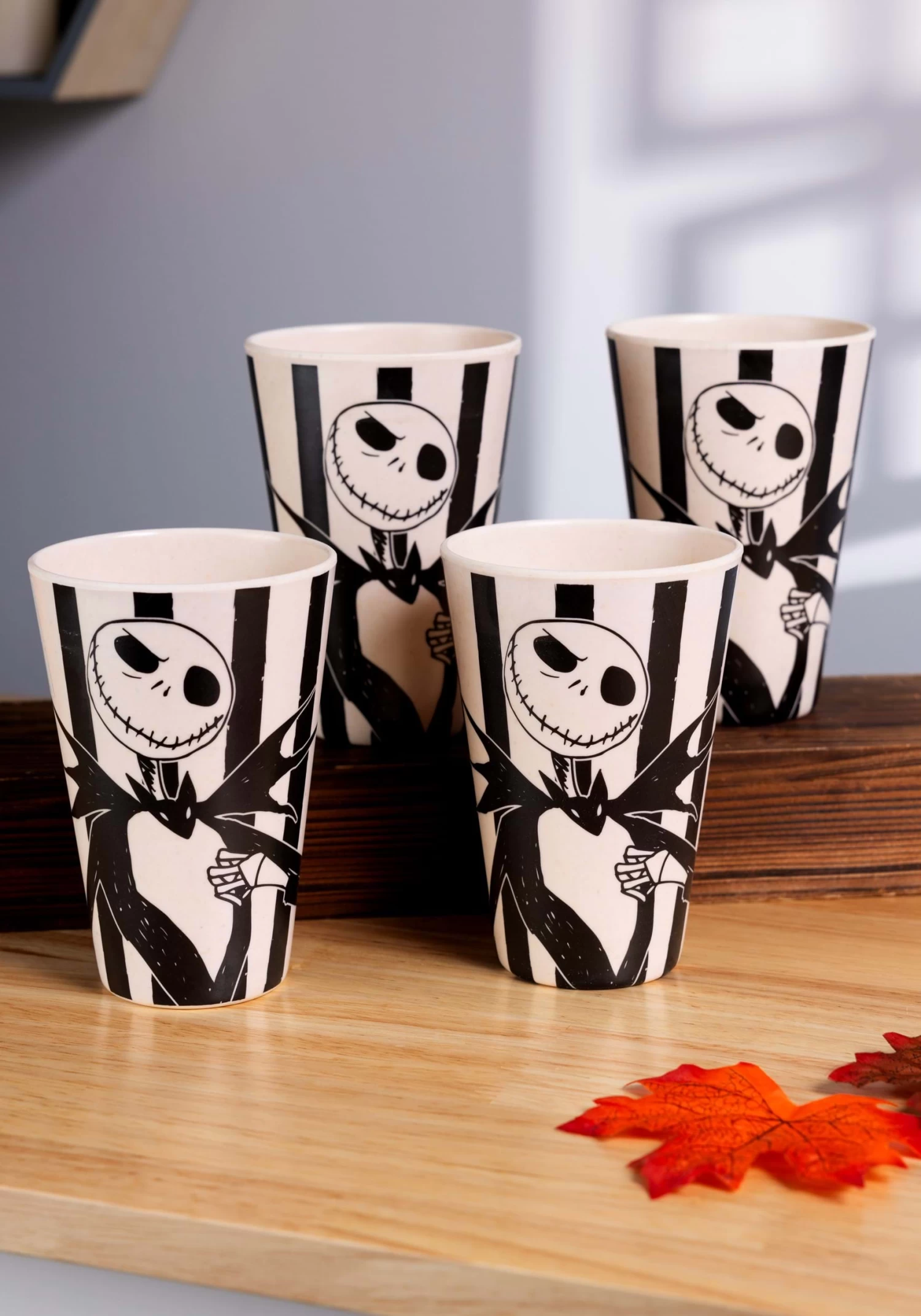Set Of 4 Disney Nightmare Before Christmas Jack Striped Tumblers 1 Set Of 4 Disney Nightmare Before Christmas Jack Striped Tumblers