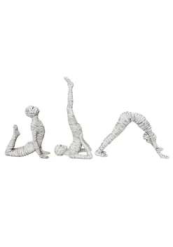 Set Of 3 Mummy Yoga Figurines Halloween Decorations