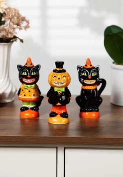 Set Of Three 6 Inch Vintage Inspired Halloween Figurines