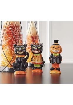 Set Of Three 6 Inch Vintage Inspired Halloween Figurines -Halloween Decoration Store set of three 6 vintage inspired halloween figurin alt 2