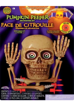 Fun World Light Up Skeleton Pumpkin Peeper Kit 5 Fun World Light Up Skeleton Pumpkin Peeper Kit -Halloween Decoration Store skeleton pumpkin peeper light up kit alt 2
