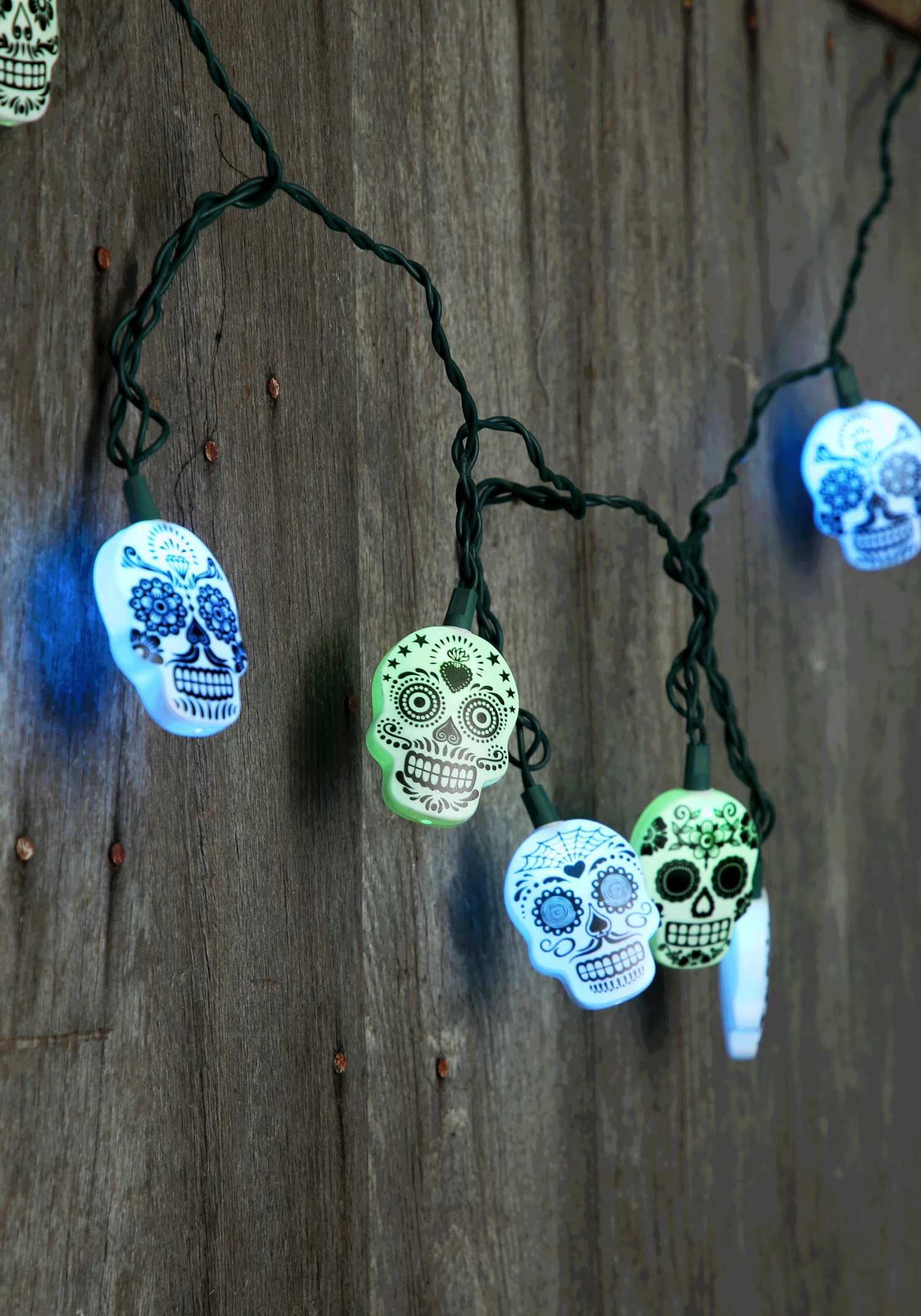 Kurt Adler Day Of The Dead Sugar Skull Light Set 2 Kurt Adler Day Of The Dead Sugar Skull Light Set - Image 2