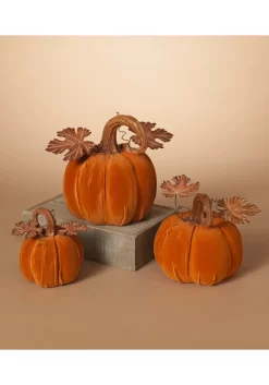 3 Fall Orange Pumpkins Decoration