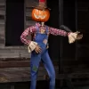 Whimsical Pumpkin Scarecrow Animatronic Decoration