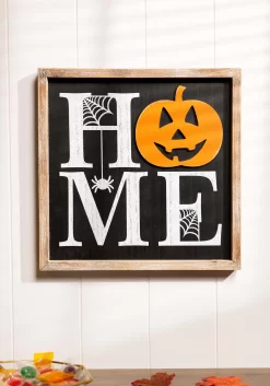 Wooden Pumpkin Home Halloween Decorative Sign